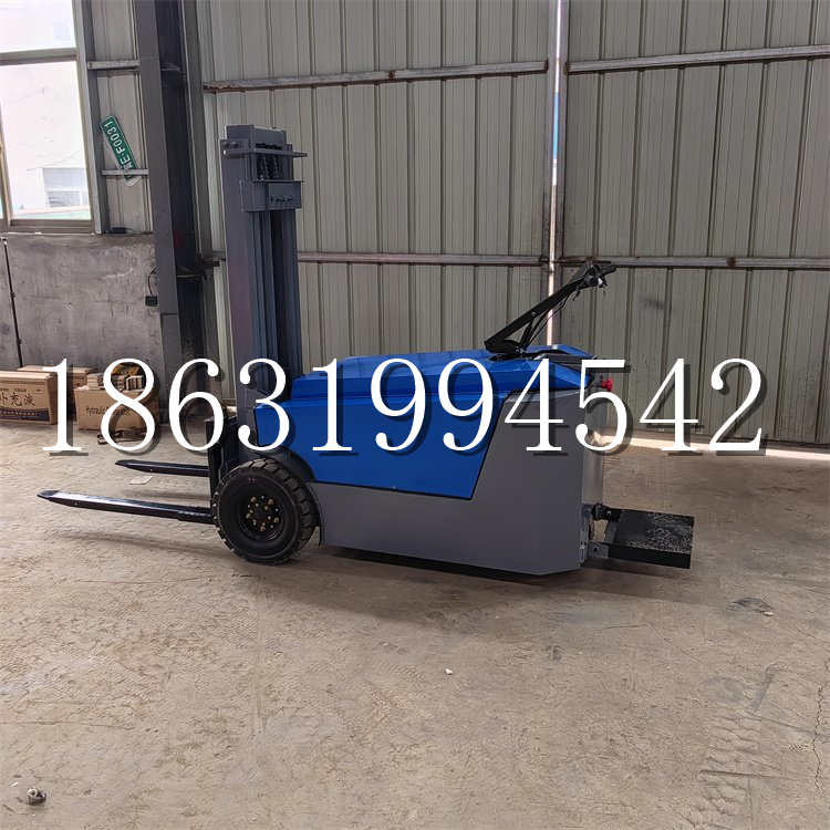 四方台区全电动叉车插腿式堆高车液压装卸车1.5吨升高小型站驾式铲车